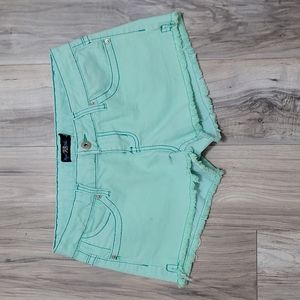 Aqua Low-Rise Shorts - Size 7